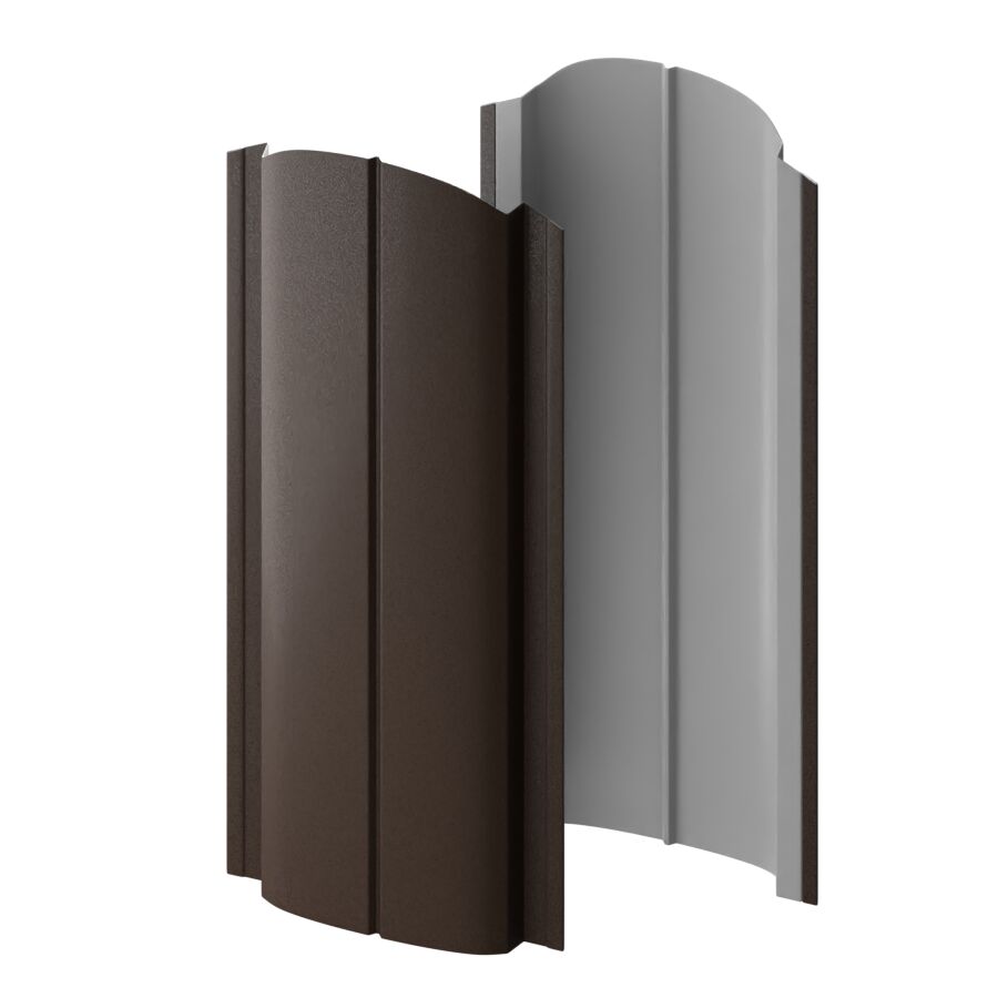 Штакетник МП ELLIPSE-O-БР фигурный 0.50мм Valori {длины по списку}, Dark Brown (темно-коричневый) купить в Санкт-Петербурге Штакетник МП ELLIPSE-O-БР фигурный 0.50мм Valori {длины по списку}, Dark Brown (темно-коричневый)