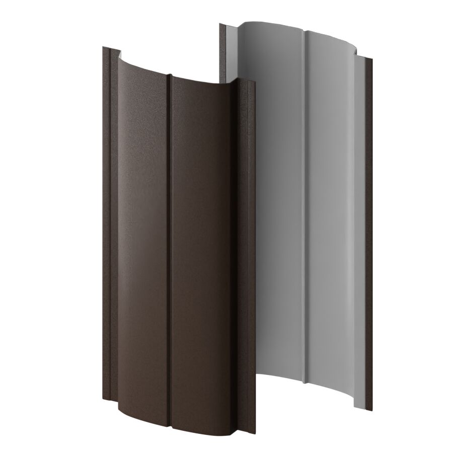 Штакетник металлический МП ELLIPSE-T прямой Valori, Dark Brown (темно-коричневый) купить в Санкт-Петербурге Штакетник металлический МП ELLIPSE-T прямой Valori, Dark Brown (темно-коричневый)