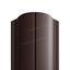Штакетник металлический круглый МП ELLIPSE-O фигурный Puretan темно-коричневый RR32