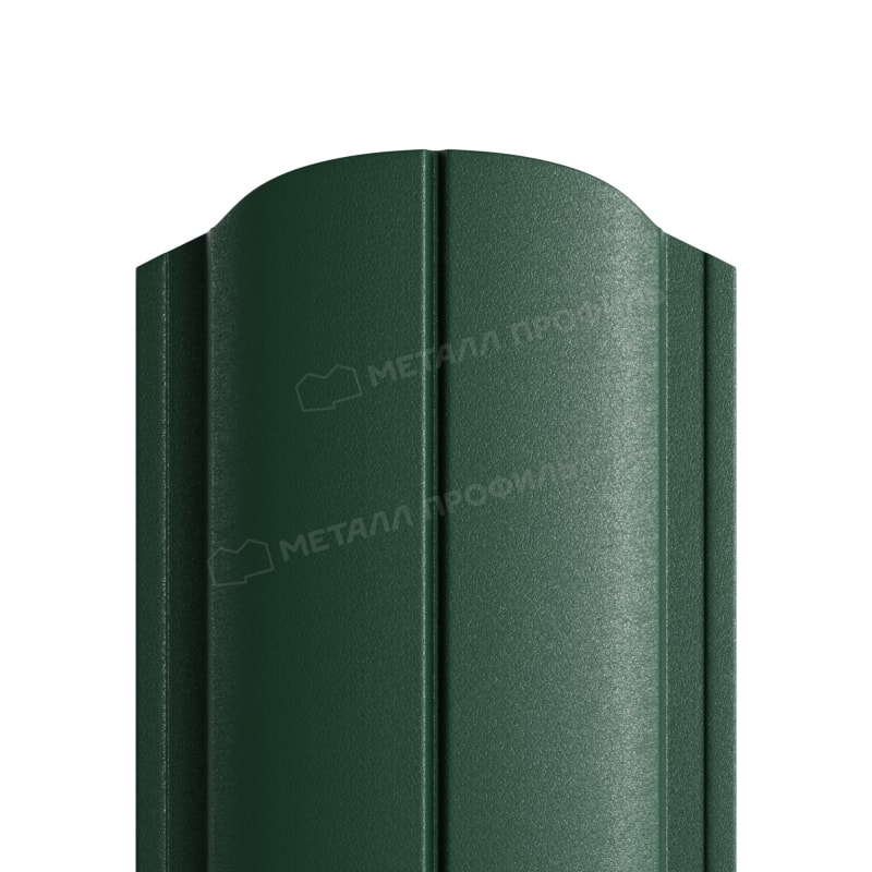 Штакетник металлический круглый МП ELLIPSE-O фигурный Viking зеленый 6005