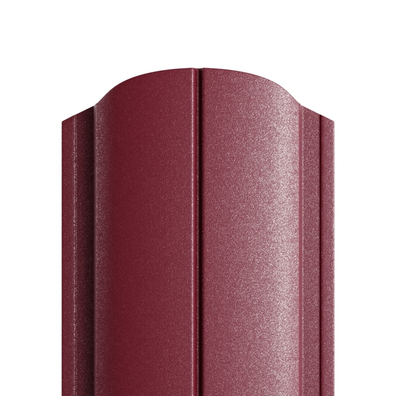 Штакетник металлический круглый МП ELLIPSE-O фигурный VikingMP E темно-красный 3005