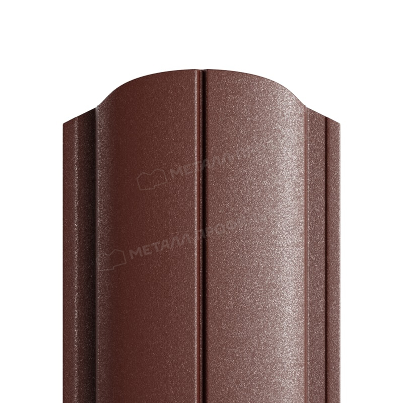 Штакетник металлический круглый МП ELLIPSE-O фигурный VikingMP E коричневый 8017