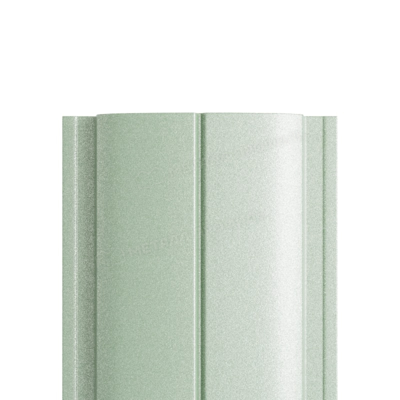 Штакетник металлический круглый МП ELLIPSE-T прямой PURMAN дымчато-зеленый металлик Tourmalin