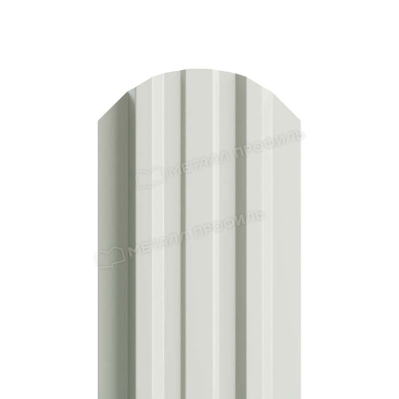 Штакетник металлический LANE-O М-образный фигурный верх PE 0,45мм серо-белый 9002