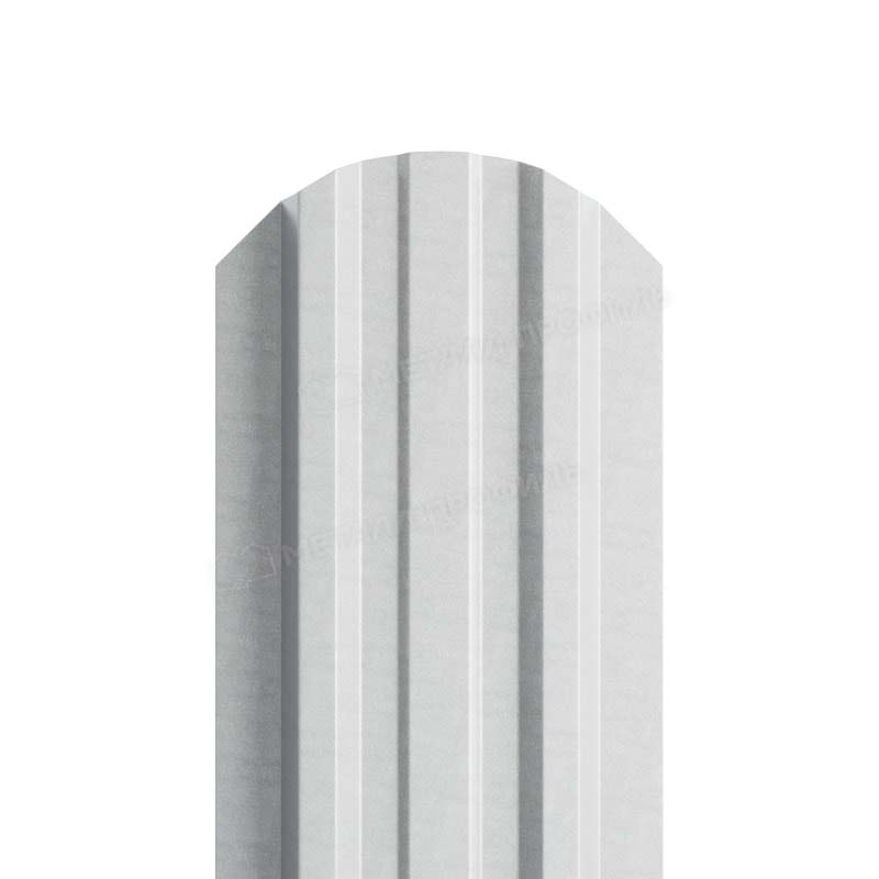 Штакетник металлический LANE-O М-образный фигурный верх PE 0,45мм серебро 9006