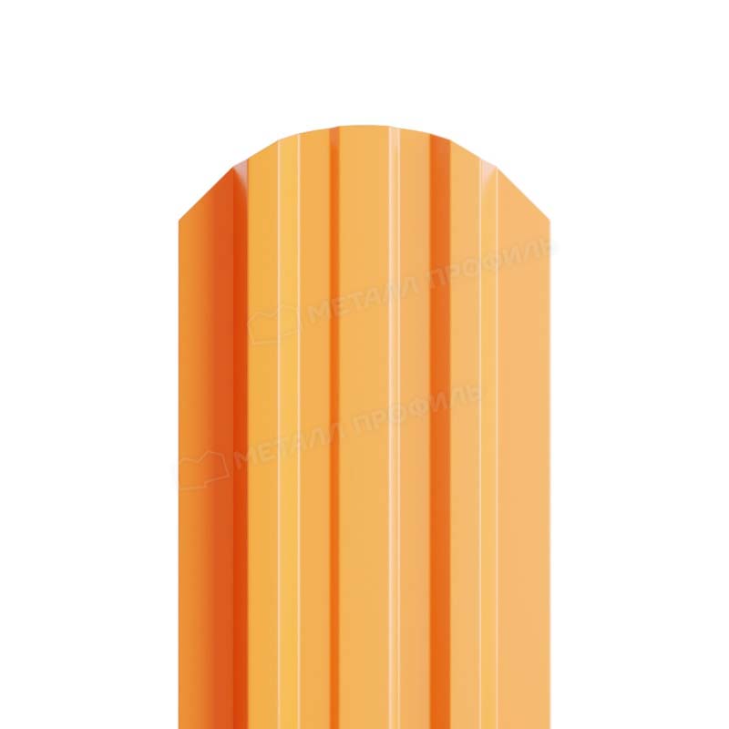 Штакетник металлический LANE-O М-образный фигурный верх PE 0,45мм оранжевый 2004