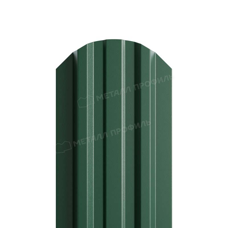 Штакетник металлический МП LANE-O фигурный PURMAN темно-зеленый 6005