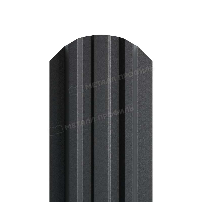 Штакетник металлический МП LANE-O фигурный VikingMP E черный 9005