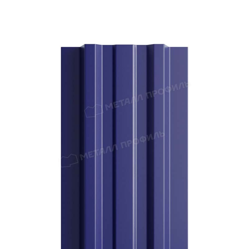 Штакетник металлический МП LANE-T прямой NormanMP ультрамариновый синий 5002