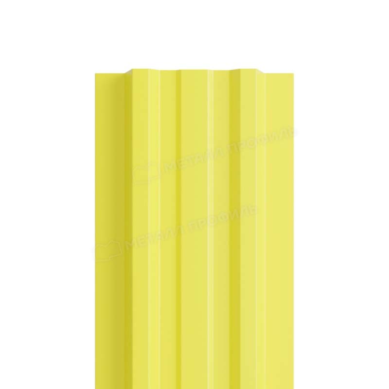 Штакетник металлический МП LANE-T прямой PE 0,45мм желтый 1018