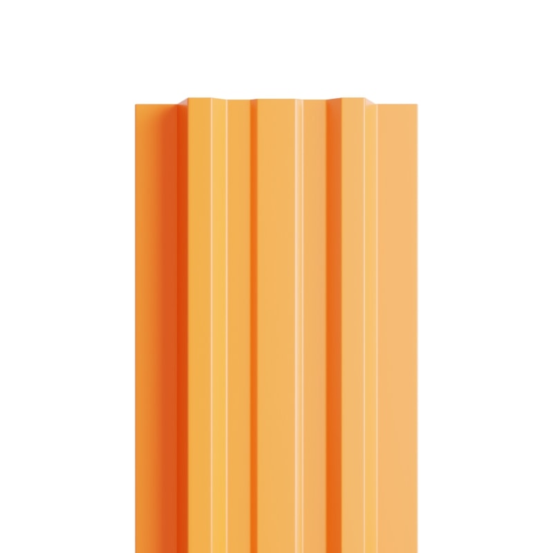 Штакетник металлический МП LANE-T прямой PE 0,45мм оранжевый 2004