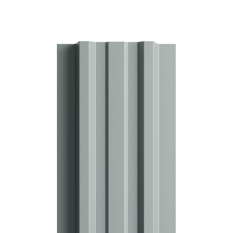 Штакетник металлический МП LANE-T прямой PE 0,45мм серый 7005