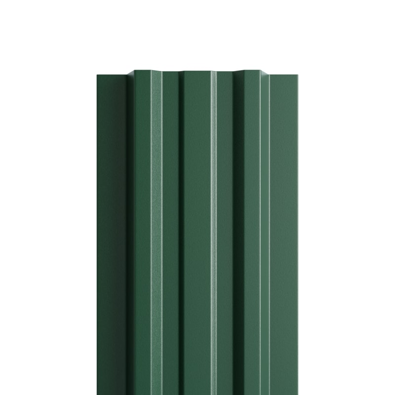 Штакетник металлический МП LANE-T прямой PURMAN темно-зеленый 6005