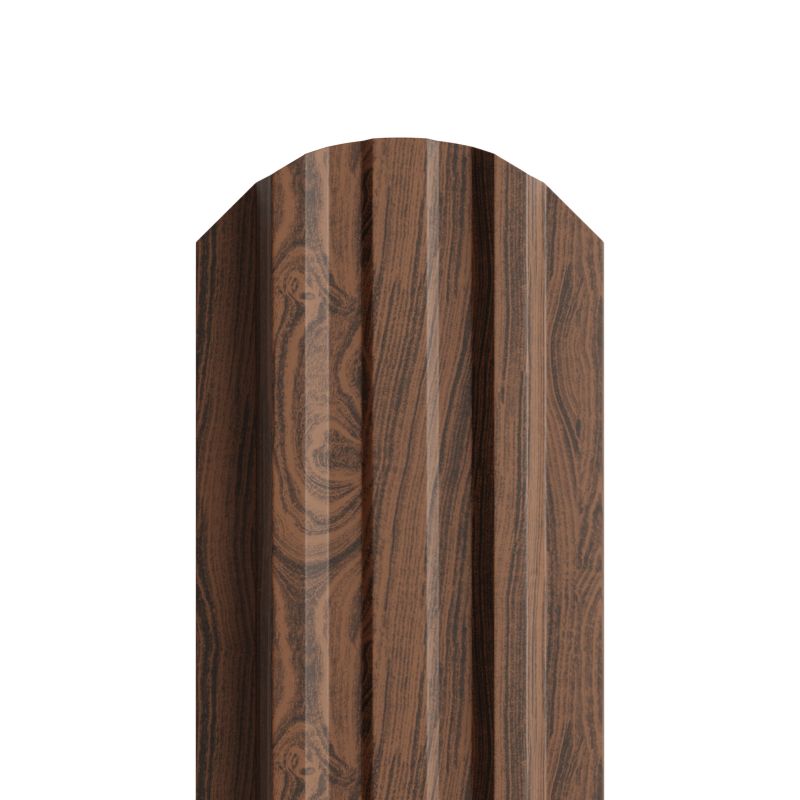 Штакетник металлический МП LANE-O фигурный Ecosteel Matt, Мореный дуб купить в Санкт-Петербурге Штакетник металлический МП LANE-O фигурный Ecosteel Matt, Мореный дуб