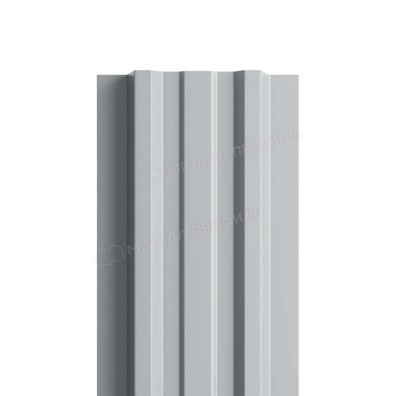 Штакетник металлический МП LANE-T прямой PE 0,40мм светло-серый 7004