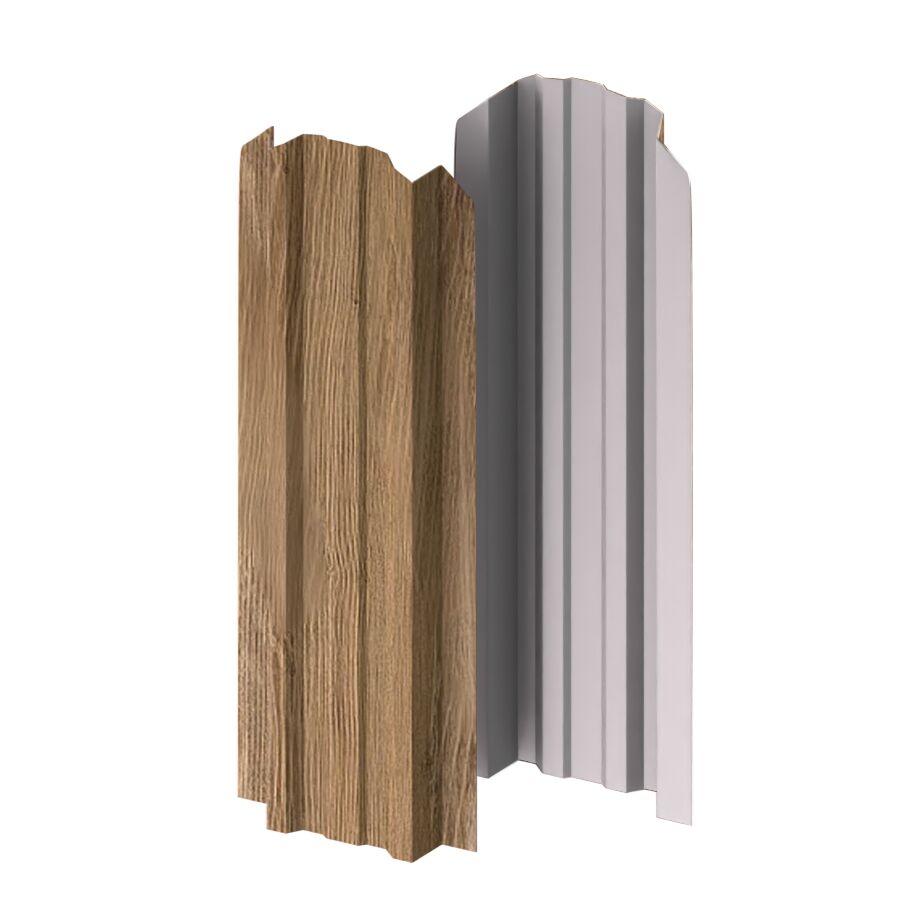 Штакетник МП LАNE-O-БР фигурный 0.45мм Ecosteel Texture {длины по списку}, Дуб купить в Санкт-Петербурге Штакетник МП LАNE-O-БР фигурный 0.45мм Ecosteel Texture {длины по списку}, Дуб