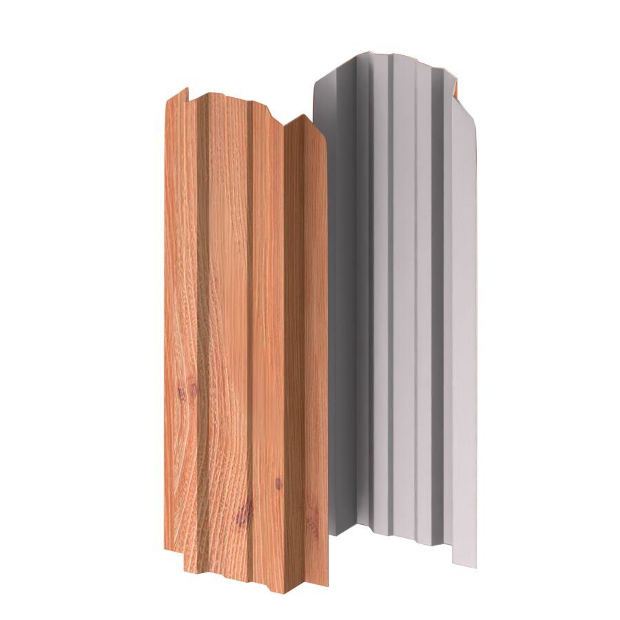 Штакетник МП LАNE-O-БР фигурный 0.45мм Ecosteel Texture {длины по списку}, Золотой орех купить в Санкт-Петербурге Штакетник МП LАNE-O-БР фигурный 0.45мм Ecosteel Texture {длины по списку}, Золотой орех