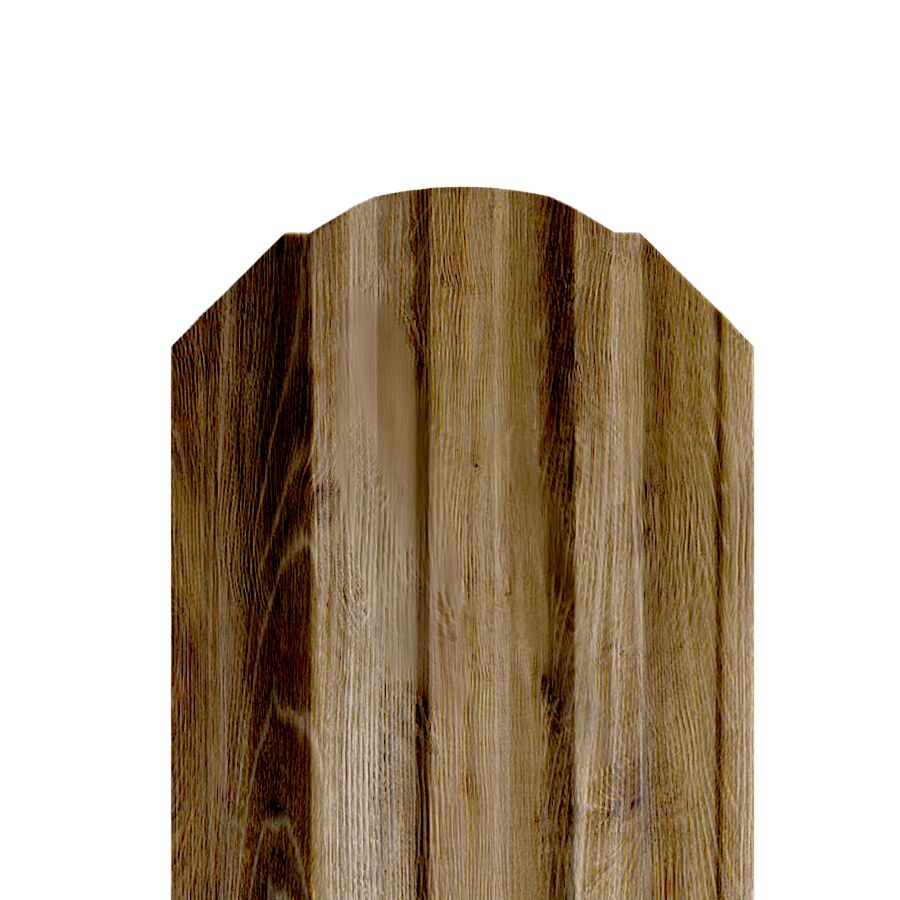 Штакетник МП TRAPEZE-O-БР фигурный 0.45мм Ecosteel Texture {длины по списку}, Дуб купить в Санкт-Петербурге Штакетник МП TRAPEZE-O-БР фигурный 0.45мм Ecosteel Texture {длины по списку}, Дуб