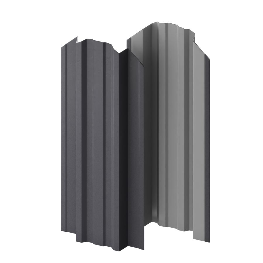Штакетник МП TRAPEZE-O-БР фигурный 0.50мм Valori {длины по списку}, Grey (серый) купить в Санкт-Петербурге Штакетник МП TRAPEZE-O-БР фигурный 0.50мм Valori {длины по списку}, Grey (серый)