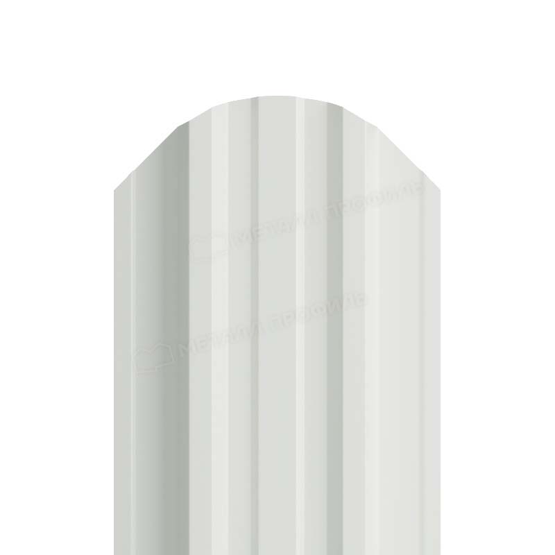 Штакетник металлический круглый МП TRAPEZE-O фигурный PE 0,45мм белый 9010
