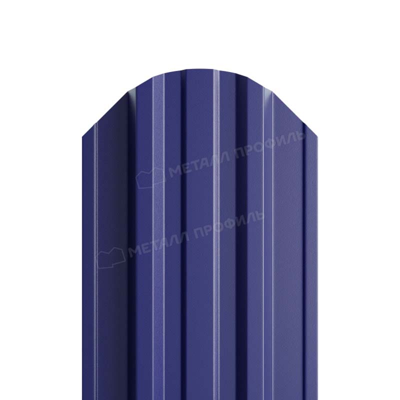 Штакетник металлический МП TRAPEZE-O фигурный Puretan синий RR35