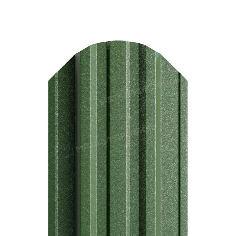 Штакетник металлический МП TRAPEZE-O фигурный VikingMP E бутылочный зеленый 6007