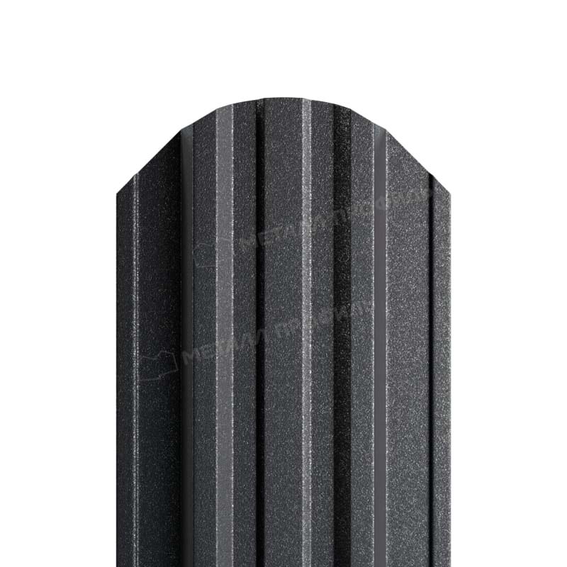 Штакетник металлический МП TRAPEZE-O фигурный VikingMP E черный 9005