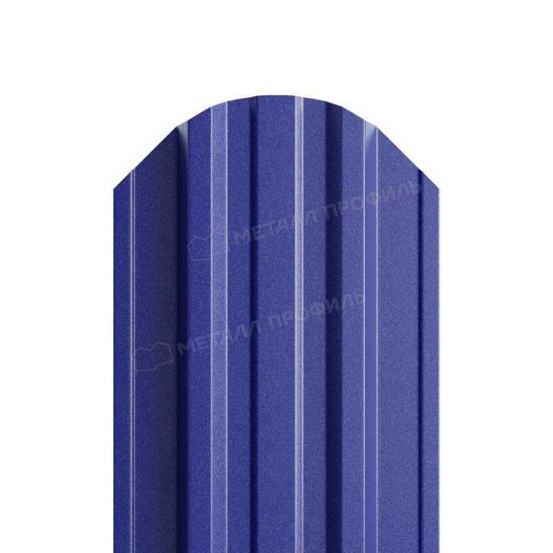 Штакетник металлический МП TRAPEZE-O фигурный PURMAN темно-синий металлик Citrine