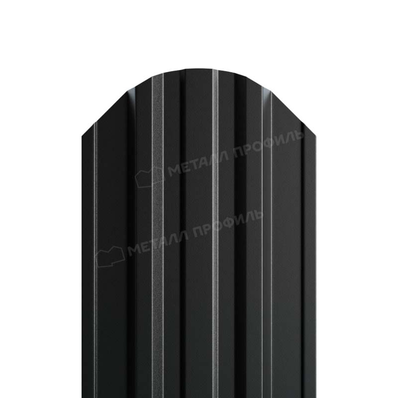 Штакетник металлический МП TRAPEZE-O фигурный PURMAN черный 9005