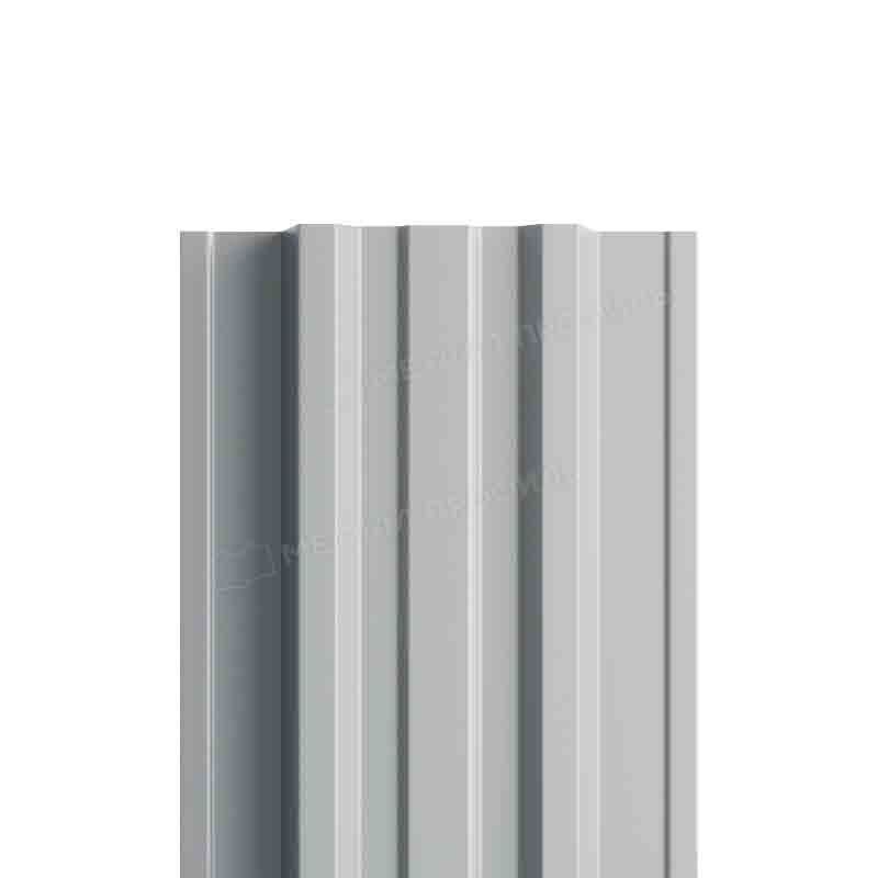 Штакетник металлический круглый МП TRAPEZE-T прямой PE 0,45мм светло-серый 7004