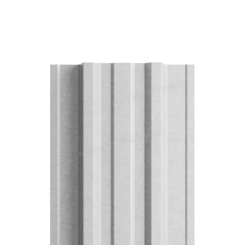 Штакетник металлический круглый МП TRAPEZE-T прямой PE 0,45мм серебро 9006
