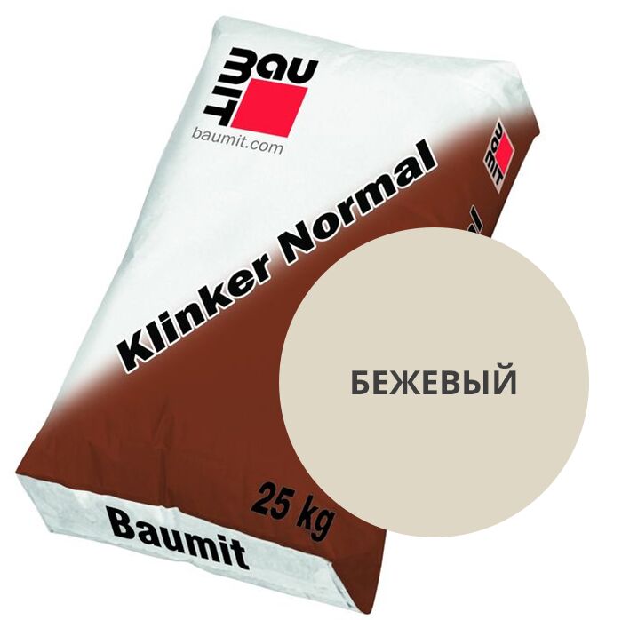 Klinker Normal 25 кг Кладочный раствор для лицевого кирпича Бежевый, Klinker Normal 25 кг Кладочный раствор для лицевого кирпича Бежевый