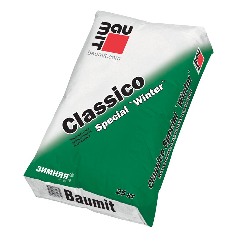 Baumit Classico Special Winter 25кг Штукатурка декоративная минеральная Baumit Classico Special Winter 25кг Штукатурка декоративная минеральная