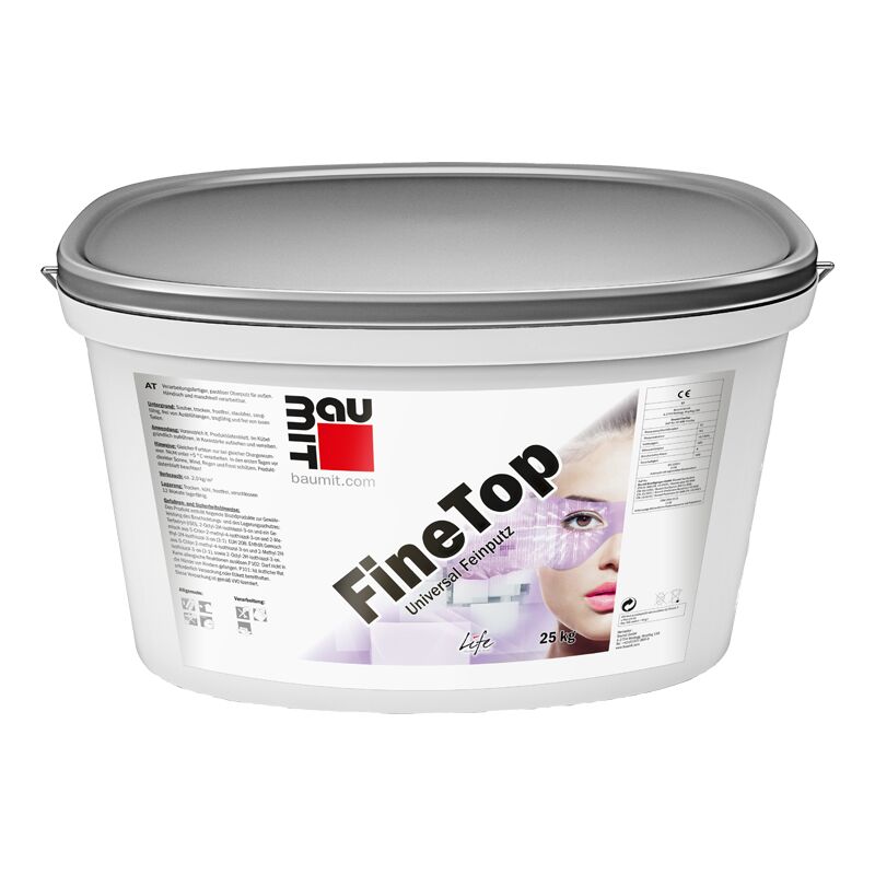 Baumit FineTop 25кг Штукатурка декоративная силиконовая Baumit FineTop 25кг Штукатурка декоративная силиконовая