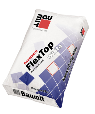 Baumacol FlexTOP White 25 кг Тонкослойный эластичный плиточный клей Baumit, Baumacol FlexTOP White 25 кг Тонкослойный эластичный плиточный клей Baumit