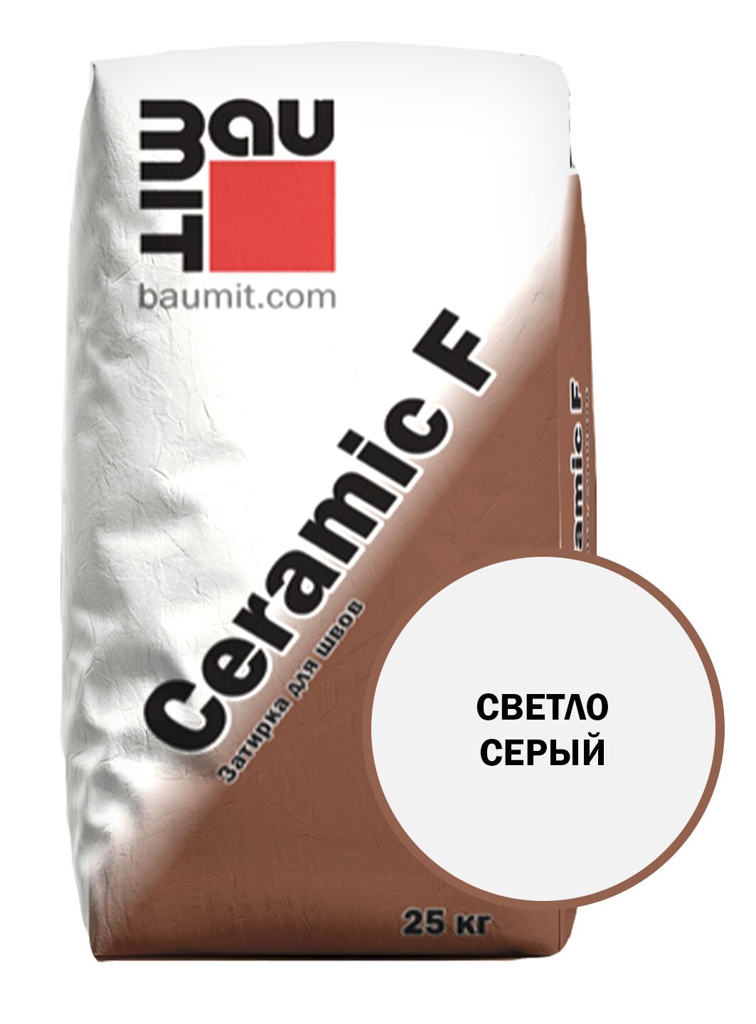 Ceramic F затирка для швов светло-серый 25 кг , Затирка для швов Baumit Ceramic F светло-серый 25 кг 