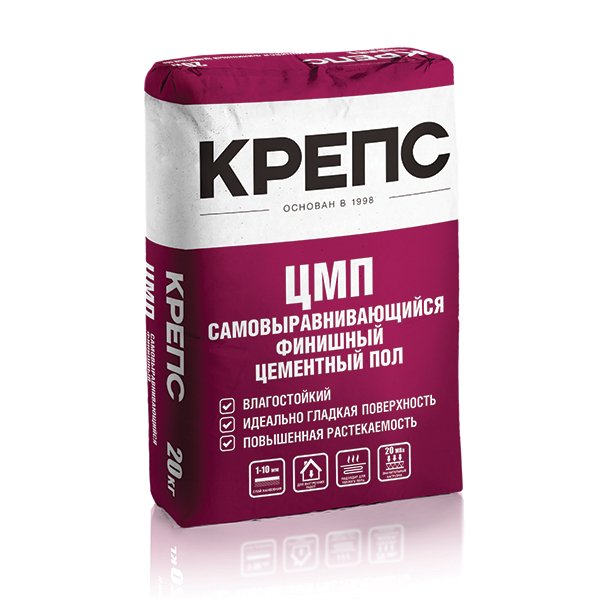 ЦМП 20кг Состав для пола наливного цементный КРЕПС, Серый