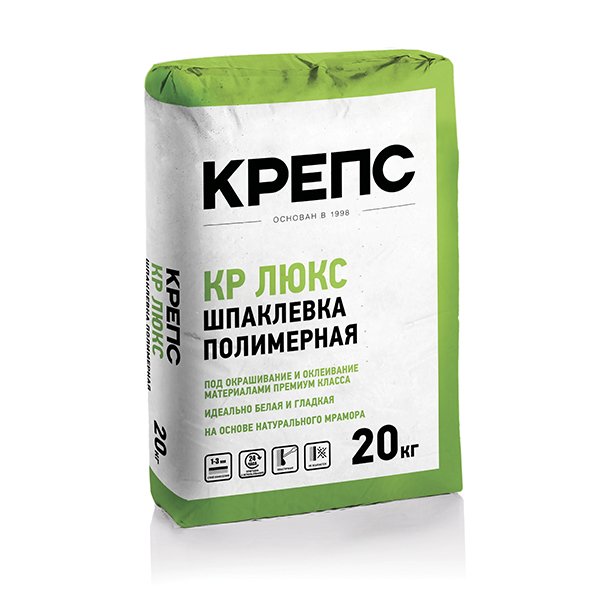 КР ЛЮКС 20кг Шпаклевка финишная Белый КРЕПС, Белый