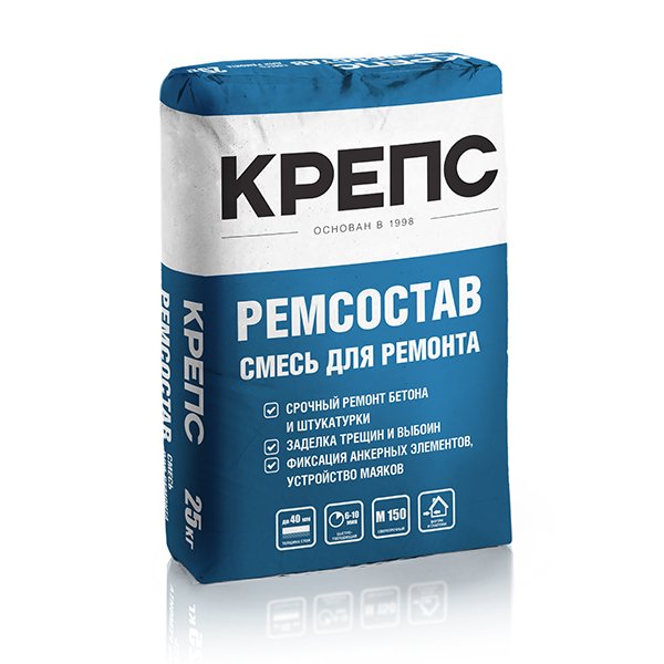 РС 25кг Состав ремонтный КРЕПС, Серый
