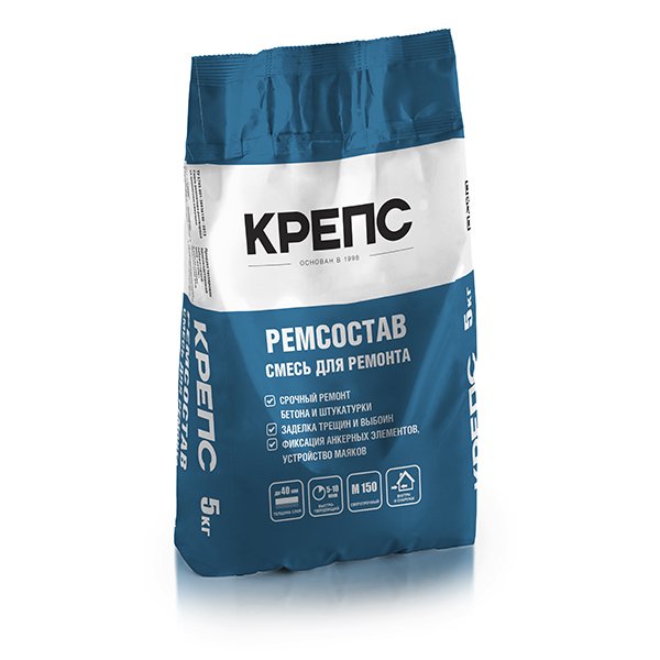 РС 5кг Состав ремонтный КРЕПС, Серый