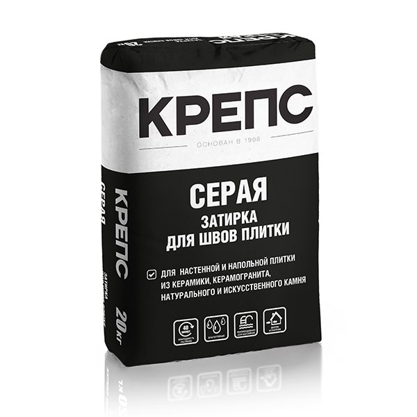 20кг Затирка для швов Серый КРЕПС, Серый