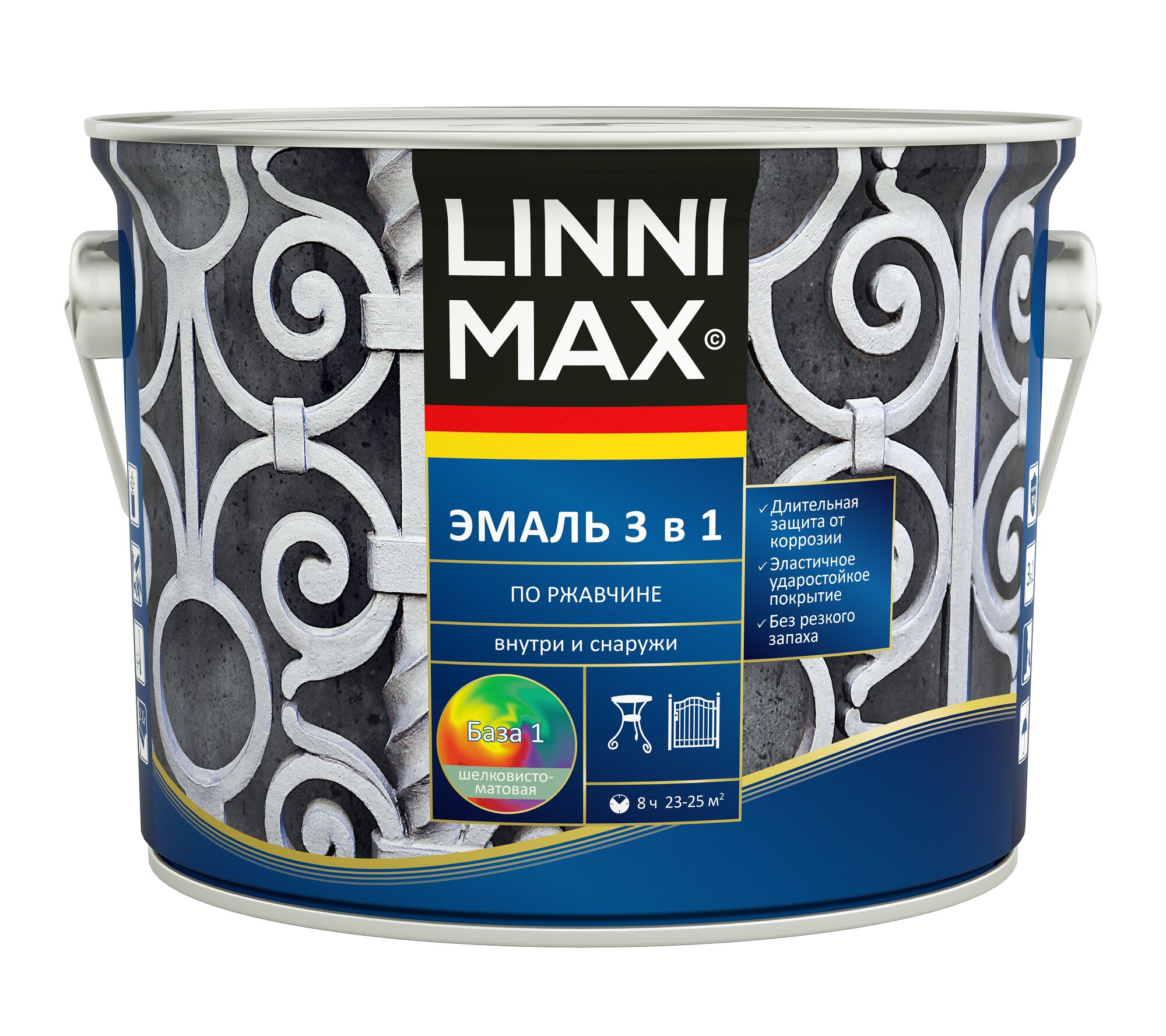 Эмаль по ржавчине 2,5л алкидно-уретановая База1 LINNIMAX, Эмаль по ржавчине 2,5л алкидно-уретановая База1 LINNIMAX купить в Санкт-Петербурге Эмаль по ржавчине 2,5л алкидно-уретановая База1 LINNIMAX, Эмаль по ржавчине 2,5л алкидно-уретановая База1 LINNIMAX