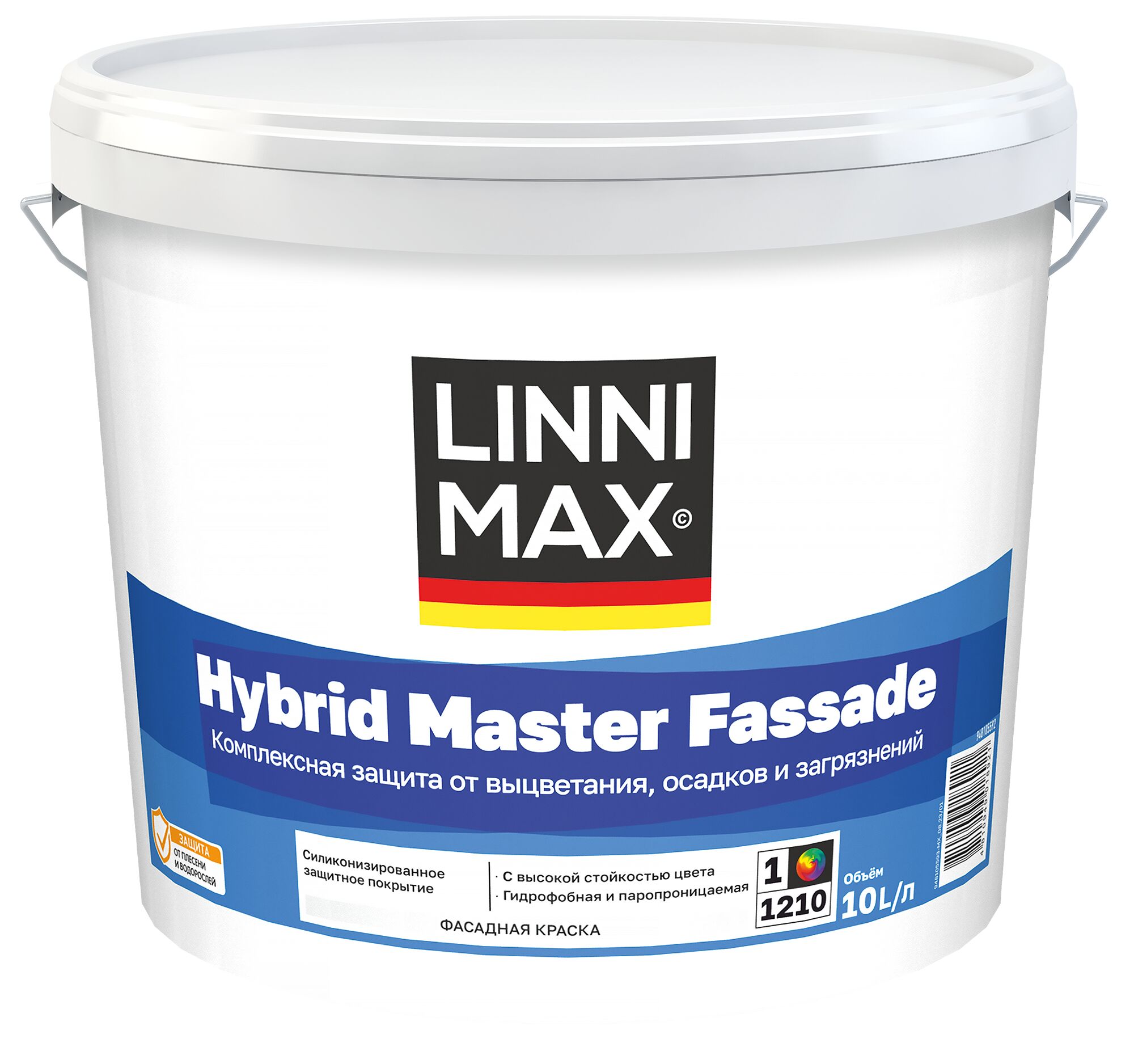 Hybrid Master Fassade 10л Краска силикон модифицированная д/наружных работ База1 LINNIMAX, Hybrid Master Fassade 10л Краска силикон модифицированная д/наружных работ База1 LINNIMAX