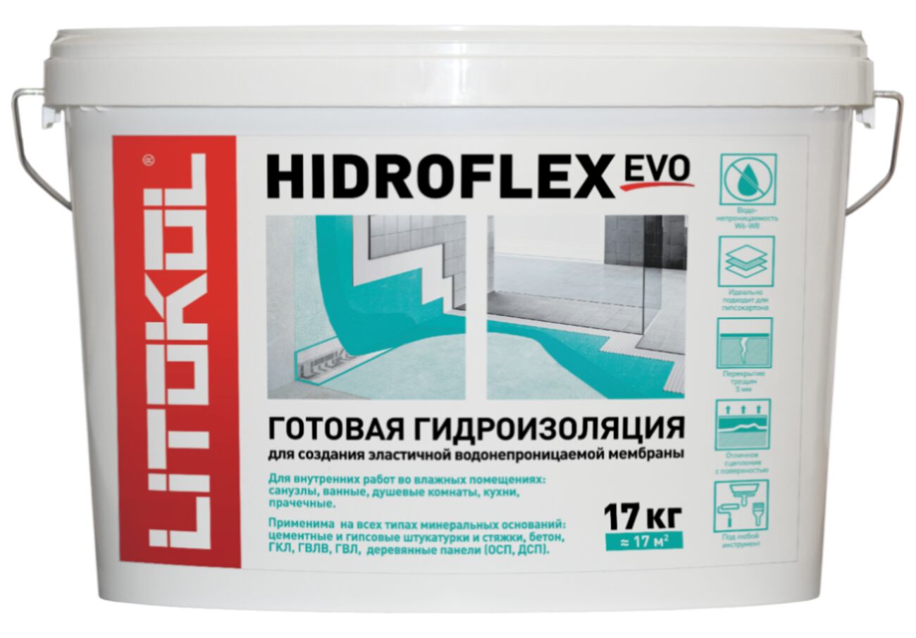 HIDROFLEX 17кг Гидроизоляция полимерная зеленый LITOKOL, зеленый купить в Санкт-Петербурге HIDROFLEX 17кг Гидроизоляция полимерная зеленый LITOKOL, зеленый