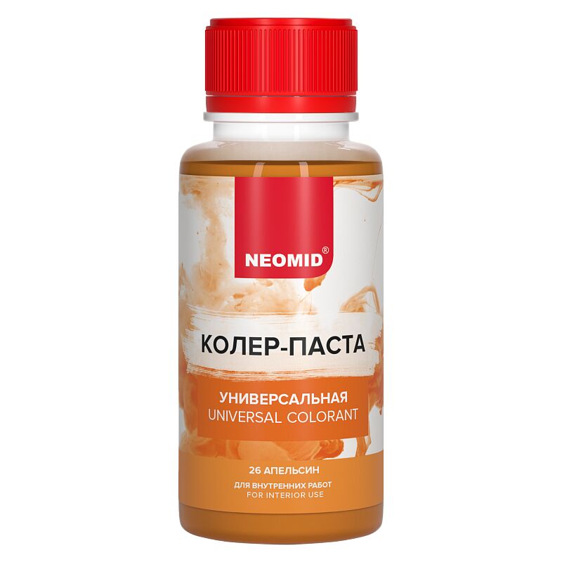 Колер-паста универсальная Палитра №1 100мл Для внутренних работ NEOMID, апельсин купить в Санкт-Петербурге Колер-паста универсальная Палитра №1 100мл Для внутренних работ NEOMID, апельсин