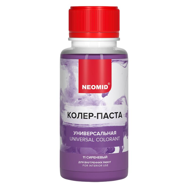 Колер-паста универсальная Палитра №1 100мл Для внутренних работ NEOMID, сиреневый купить в Санкт-Петербурге Колер-паста универсальная Палитра №1 100мл Для внутренних работ NEOMID, сиреневый