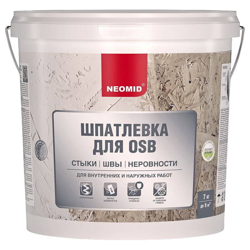 Шпатлевка для плит 7кг готовый NEOMID, белый купить в Санкт-Петербурге Шпатлевка для плит 7кг готовый NEOMID, белый
