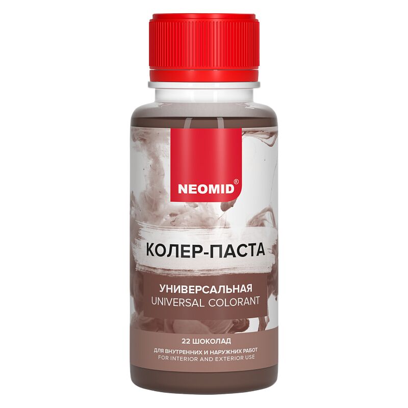 Колер-паста универсальная Палитра №1 100мл Для внутренних и наружних работ NEOMID, шоколад купить в Санкт-Петербурге Колер-паста универсальная Палитра №1 100мл Для внутренних и наружних работ NEOMID, шоколад