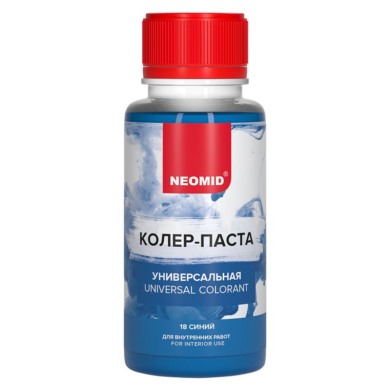 Колер-паста универсальная Палитра №1 100мл Для внутренних работ NEOMID, синий купить в Санкт-Петербурге Колер-паста универсальная Палитра №1 100мл Для внутренних работ NEOMID, синий