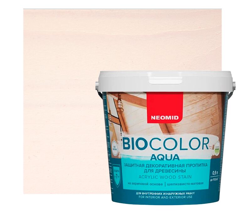 BIO COLOR aqua 0,9л пропитка готовый NEOMID, белый